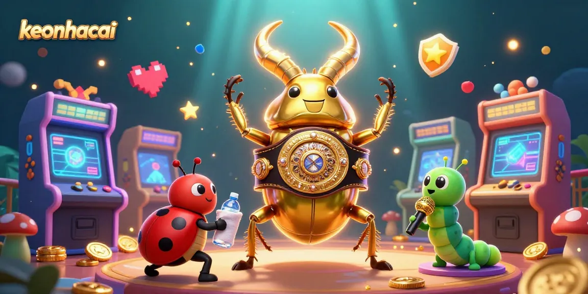 keonhacai showcases a dynamic gambling-themed scene with vibrant characters and casino elements