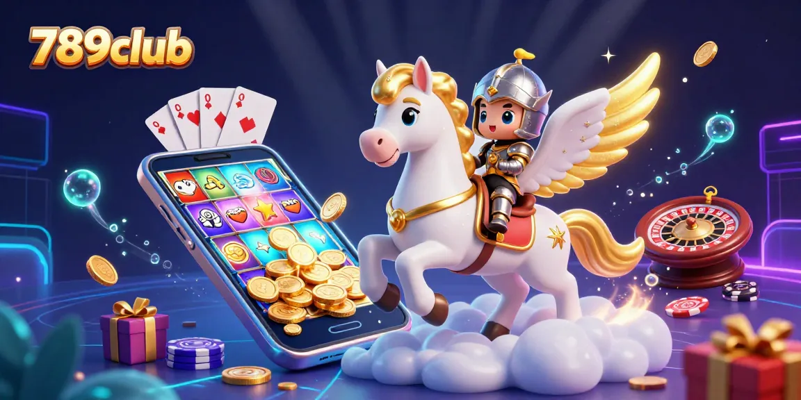 Experience exciting gameplay at 789club with captivating visuals of a fantasy scene full of gaming elements.